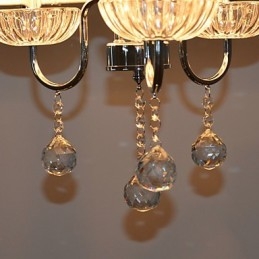 Lampadario contemporaneo in cristallo elettroplaccato 53 cm
