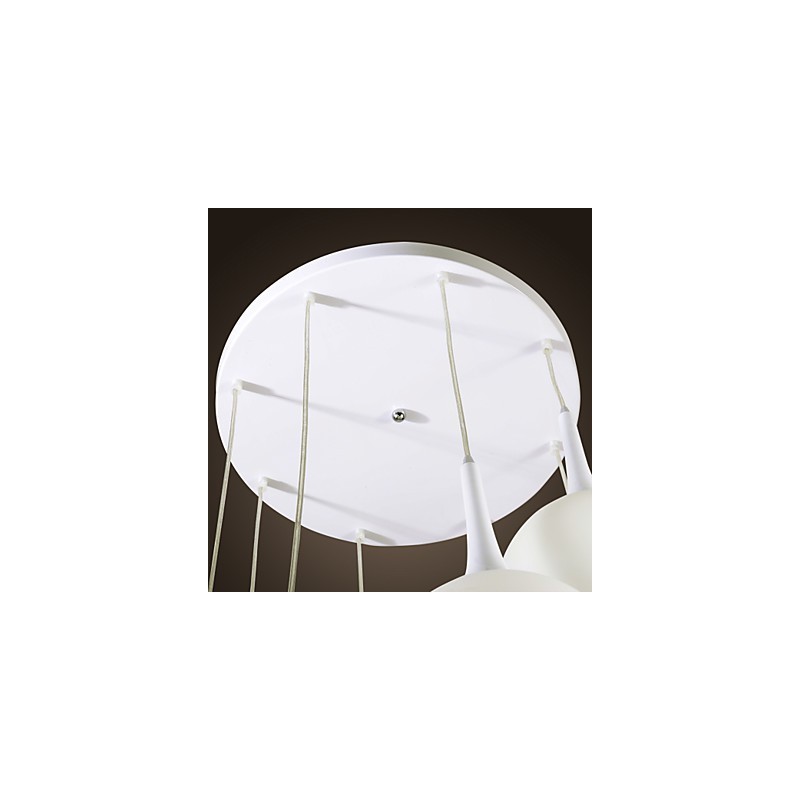 Lampada a sospensione globo moderna contemporanea in vetro bianco galvanizzato