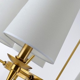 Lampada a sospensione moderna contemporanea a 8 luci, paralume bianco, E12/E14