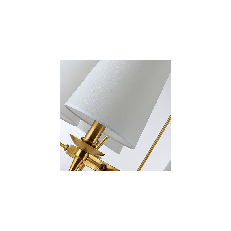 Lampada a sospensione moderna contemporanea a 8 luci, paralume bianco, E12/E14