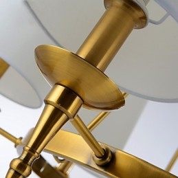 Lampada a sospensione moderna contemporanea a 8 luci, paralume bianco, E12/E14
