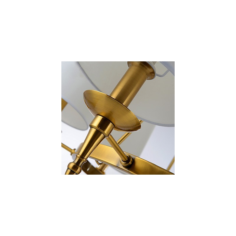 Lampada a sospensione moderna contemporanea a 8 luci, paralume bianco, E12/E14