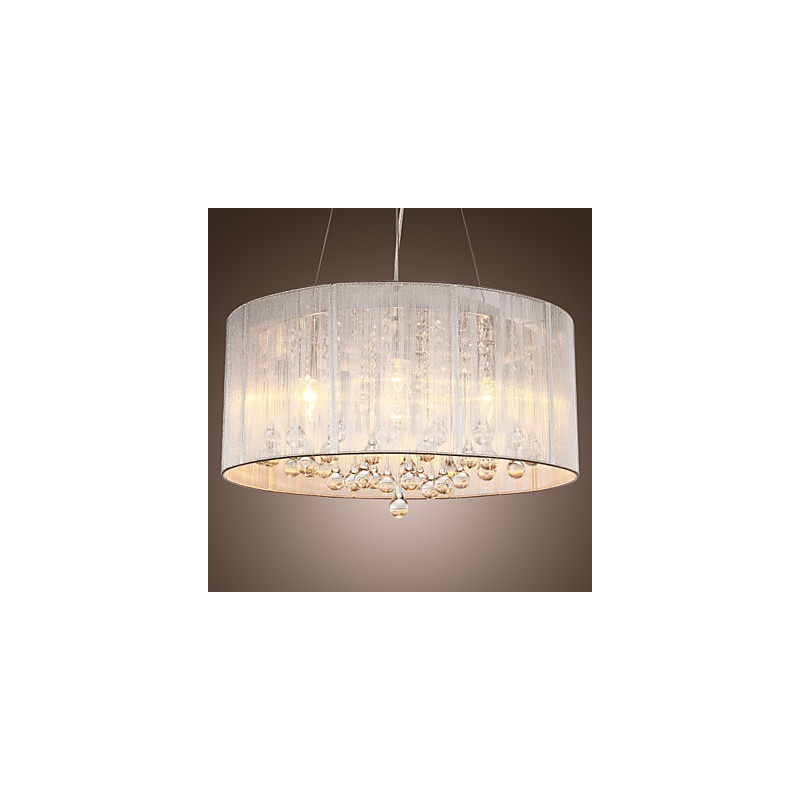 Lampadario a sospensione moderno a tamburo 4 luci