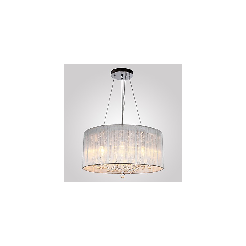 Lampadario a sospensione moderno a tamburo 4 luci