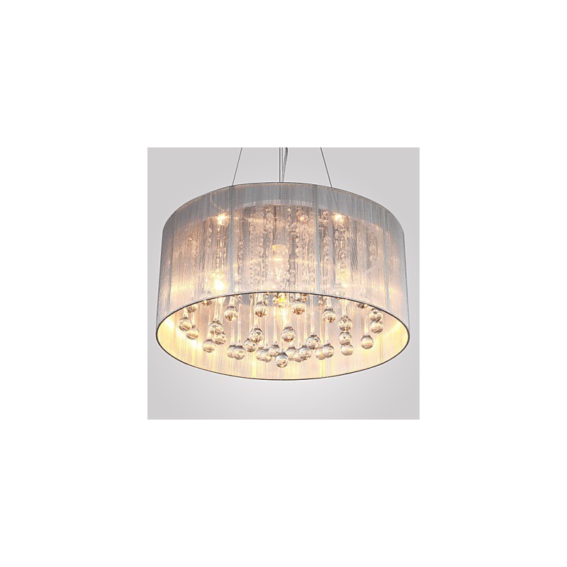 Lampadario a sospensione moderno a tamburo 4 luci