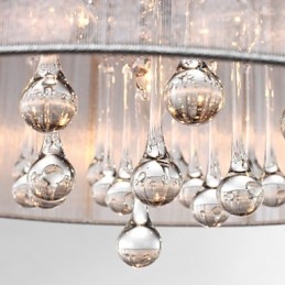 Lampadario a sospensione moderno a tamburo 4 luci