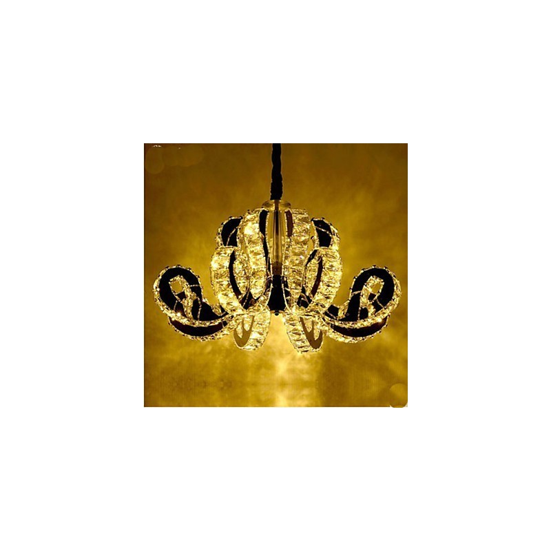 Lampada a sospensione in cristallo Tophams LED integrato argento 3 luci
