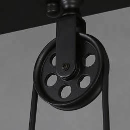 Lampada a sospensione moderna in metallo nero, 3 luci E26/E27, 70 cm