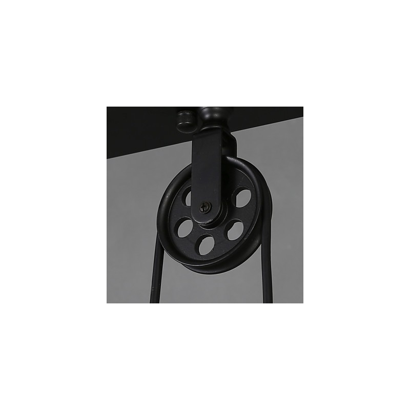 Lampada a sospensione moderna in metallo nero, 3 luci E26/E27, 70 cm