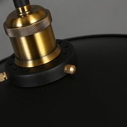 Lampada a sospensione moderna in metallo nero, 3 luci E26/E27, 70 cm