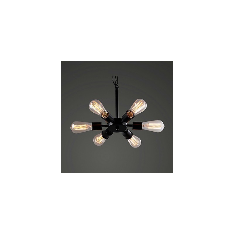 Lampadario a sospensione retrò Edison oro in metallo 8 lampadine E26/E27