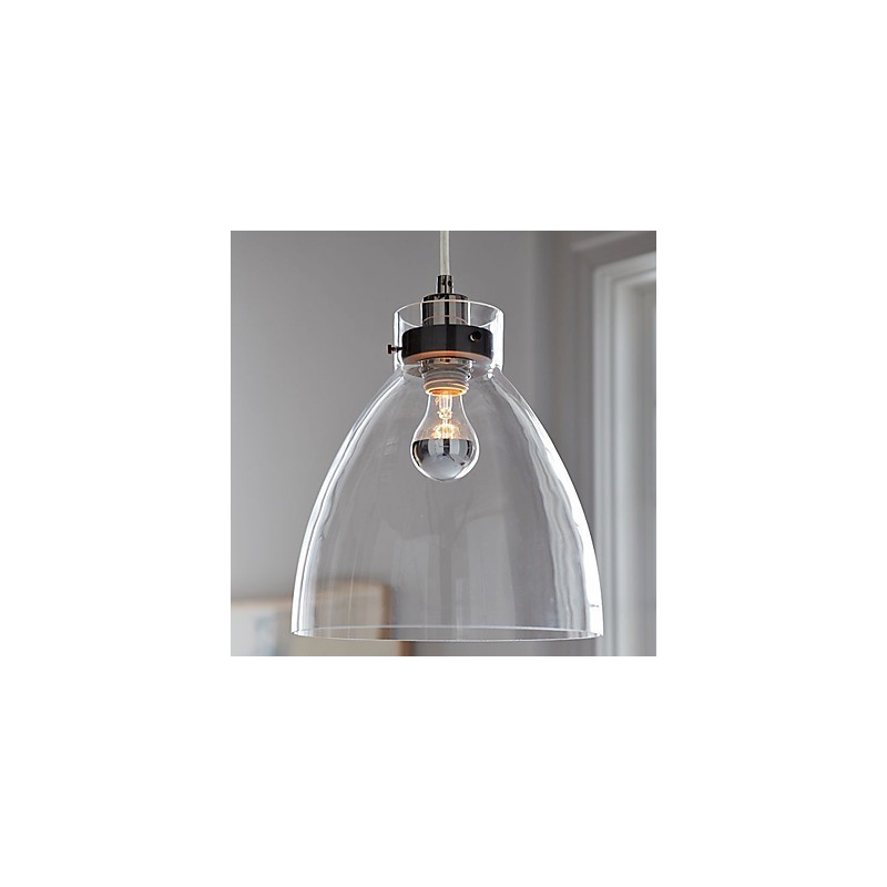 Lampada a sospensione moderna 1 luce in vetro trasparente E26/E27