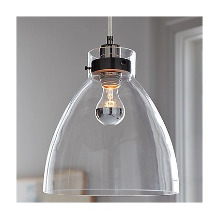 Lampada a sospensione moderna 1 luce in vetro trasparente E26/E27