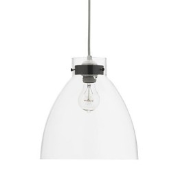 Lampada a sospensione moderna 1 luce in vetro trasparente E26/E27