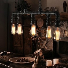 Lampada a sospensione lanterna mini in metallo nera stile classico retrò country