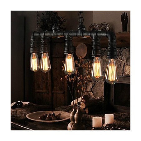 Lampada a sospensione lanterna mini in metallo nera stile classico retrò country