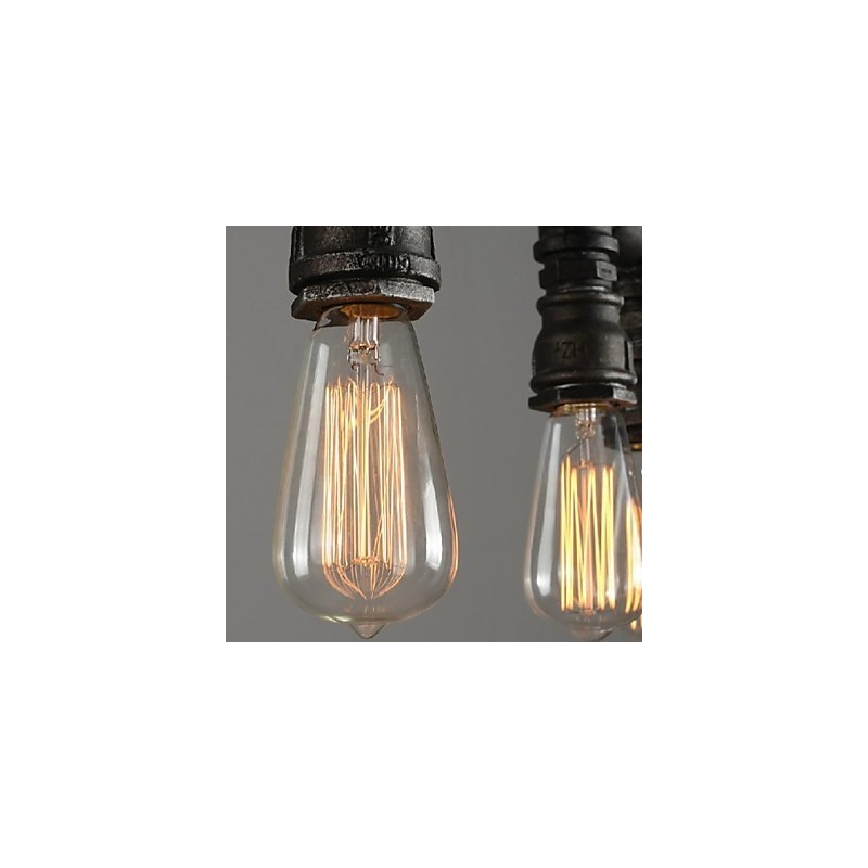 Lampada a sospensione lanterna mini in metallo nera stile classico retrò country