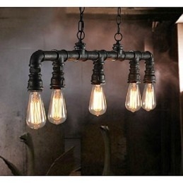 Lampada a sospensione lanterna mini in metallo nera stile classico retrò country