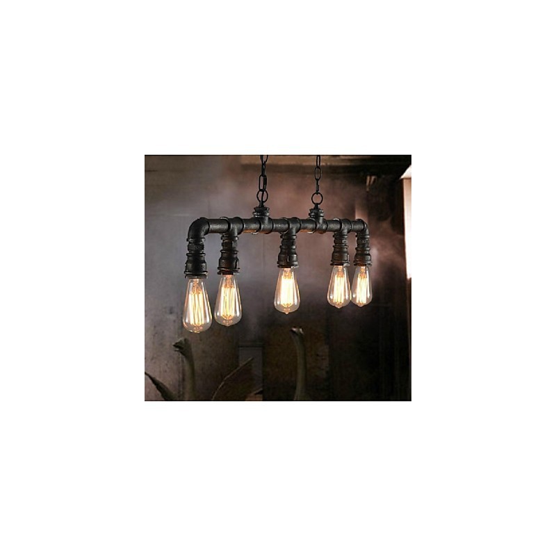 Lampada a sospensione lanterna mini in metallo nera stile classico retrò country