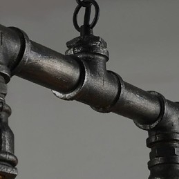 Lampada a sospensione lanterna mini in metallo nera stile classico retrò country