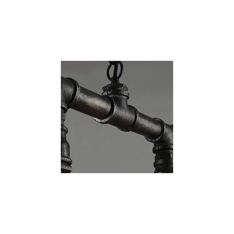 Lampada a sospensione lanterna mini in metallo nera stile classico retrò country