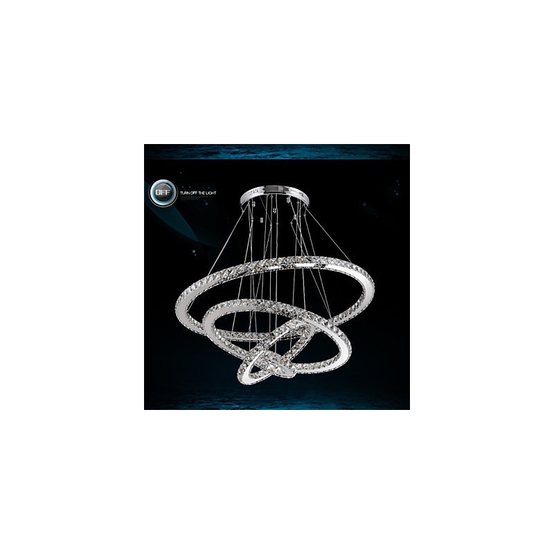 Lampada a sospensione in cristallo trasparente moderna D100CM+D80CM+D60CM+D40CM
