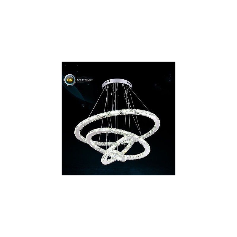 Lampada a sospensione in cristallo trasparente moderna D100CM+D80CM+D60CM+D40CM