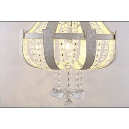 Lampadario a sospensione creativo in ferro e cristallo, stile postmoderno, colore pelle di lusso