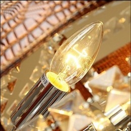 Lampadario a sospensione creativo in ferro e cristallo, stile postmoderno, colore pelle di lusso