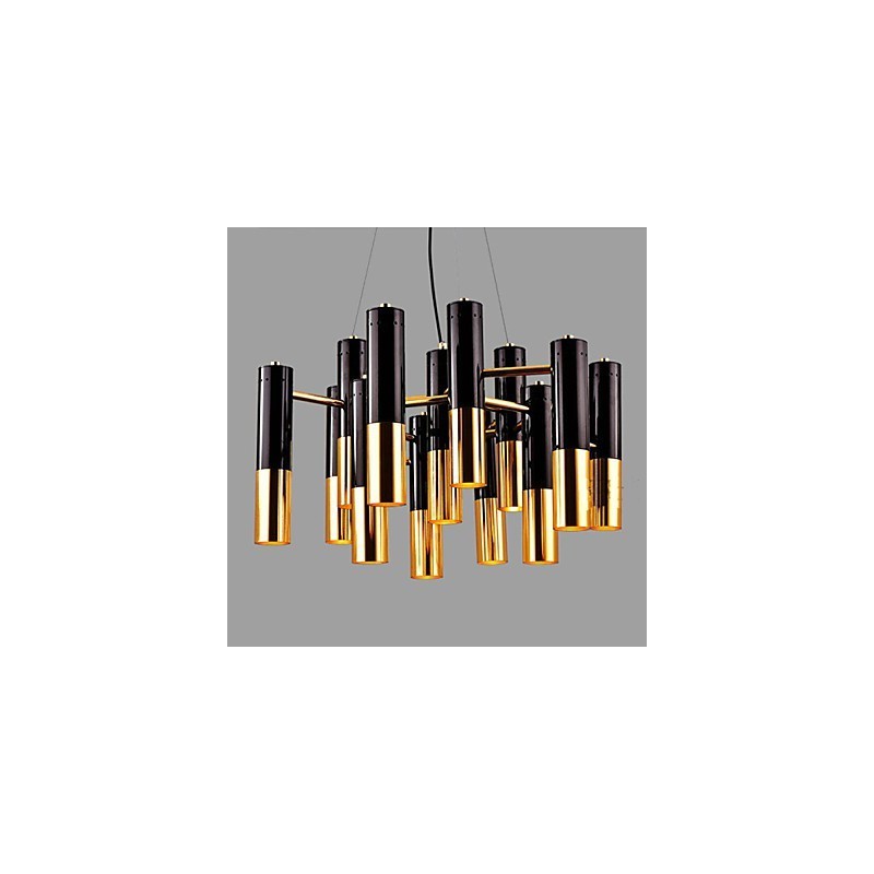 Lampada a sospensione industriale Creative Cafe Engineering Lighting nera e dorata