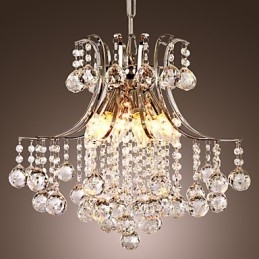 Lampada a sospensione moderna in cristallo Living 6 luci