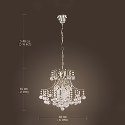Lampada a sospensione moderna in cristallo Living 6 luci