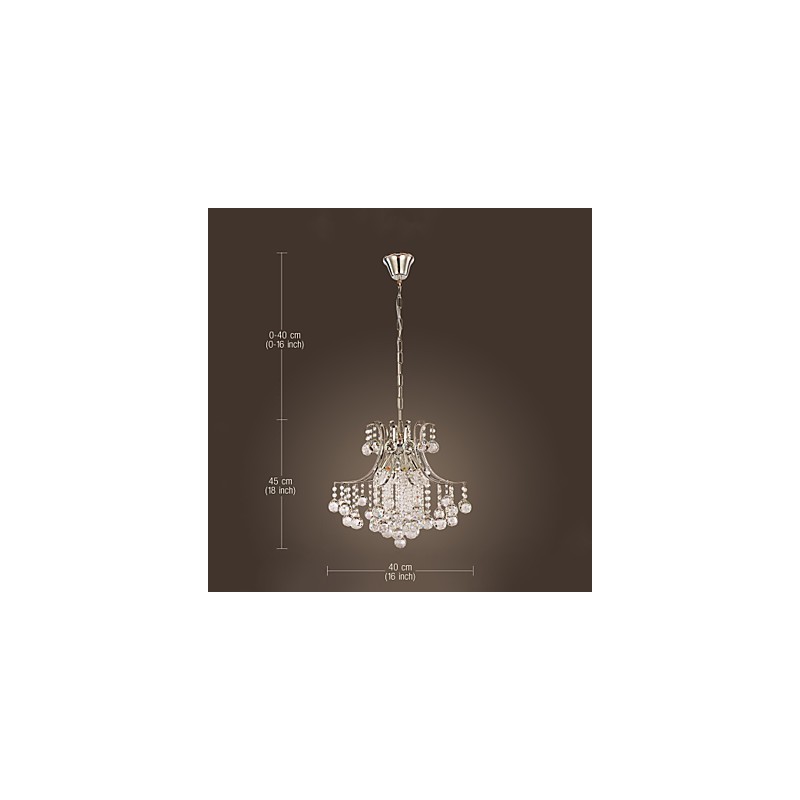 Lampada a sospensione moderna in cristallo Living 6 luci