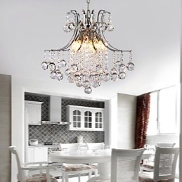 Lampada a sospensione moderna in cristallo Living 6 luci