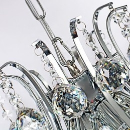 Lampada a sospensione moderna in cristallo Living 6 luci