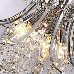 Lampada a sospensione moderna in cristallo Living 6 luci