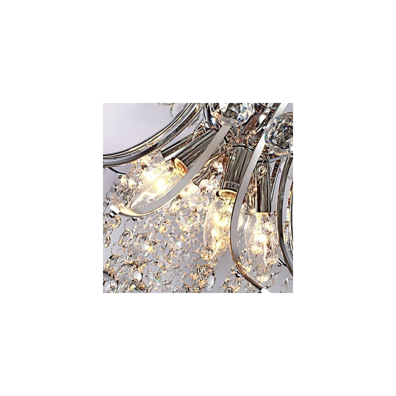 Lampada a sospensione moderna in cristallo Living 6 luci