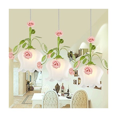 Lampada a sospensione in cristallo 3 luci E26/E27 25 cm