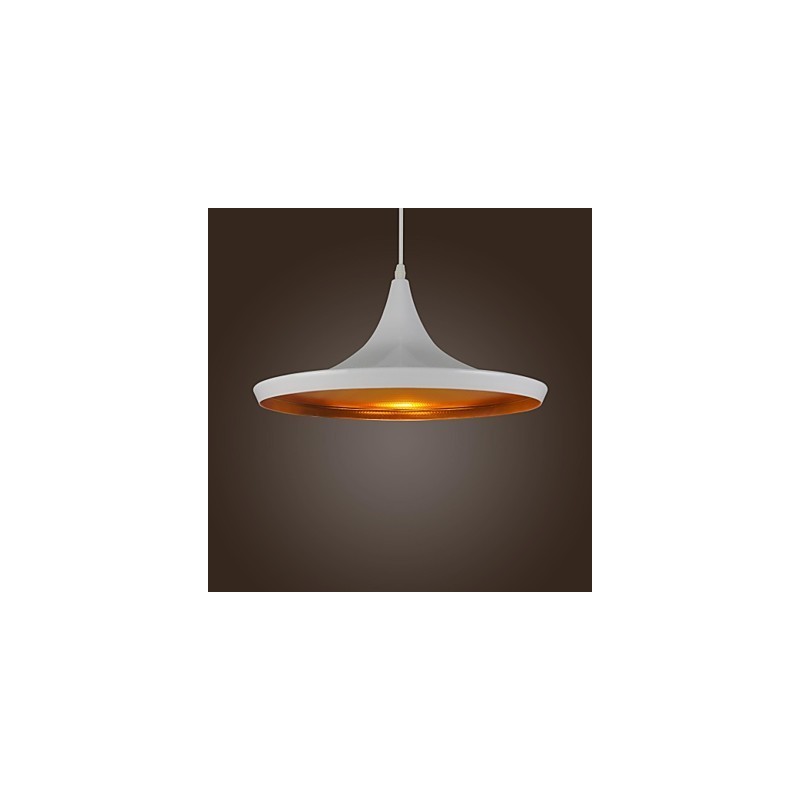 Lampada a sospensione in metallo bianco stile country retrò moderno verniciato
