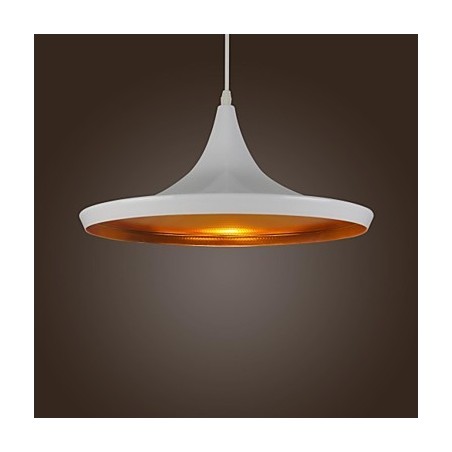 Lampada a sospensione in metallo bianco stile country retrò moderno verniciato