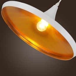 Lampada a sospensione in metallo bianco stile country retrò moderno verniciato