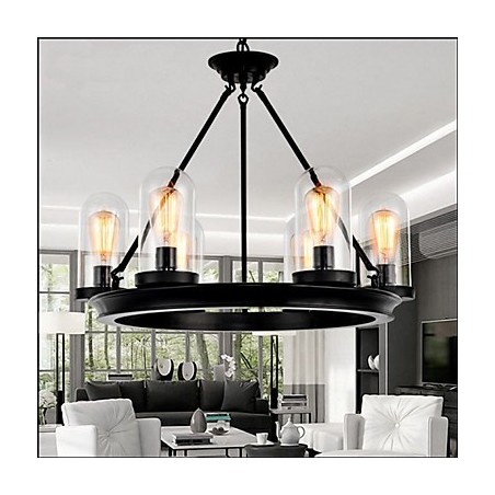 Lampada a sospensione rotonda retrò americana
