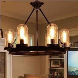 Lampada a sospensione rotonda retrò americana