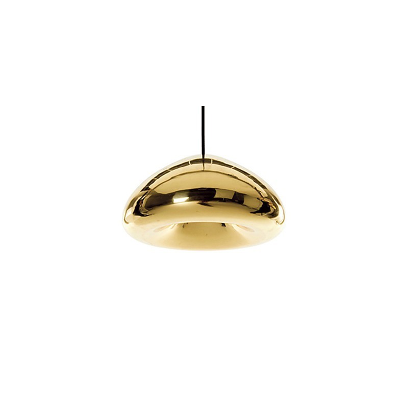 Lampada a sospensione in metallo e vetro moderna con finitura pitturata
