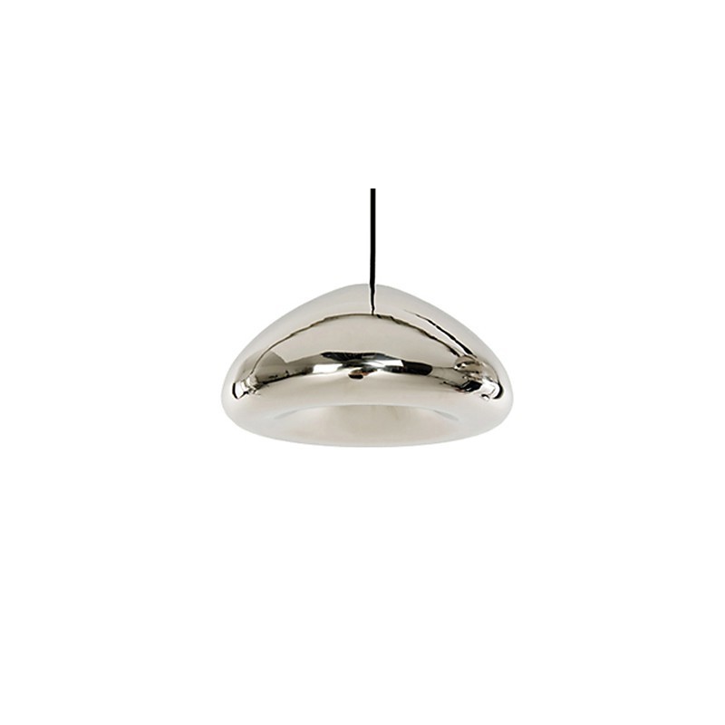 Lampada a sospensione in metallo e vetro moderna con finitura pitturata