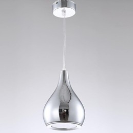 Lampada a sospensione globo in metallo galvanizzato moderna