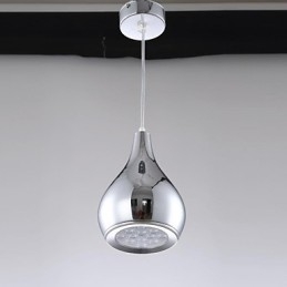 Lampada a sospensione globo in metallo galvanizzato moderna