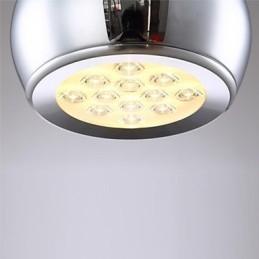 Lampada a sospensione globo in metallo galvanizzato moderna