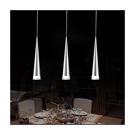 Lampada a sospensione LED in metallo cromato, design moderno, 32,5 cm