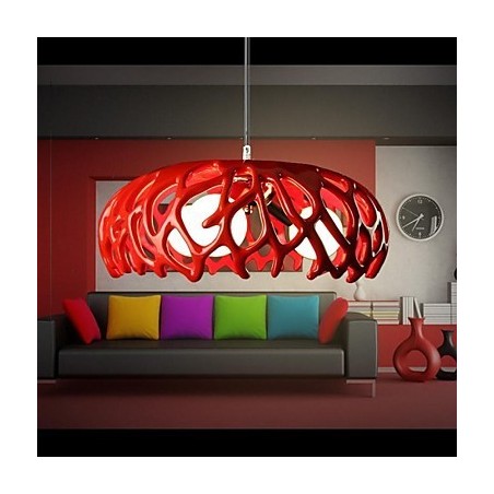 Lampada a sospensione moderna in resina dipinta e vetro, 16 cm
